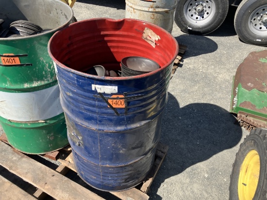 barrel of 8" pipe caps