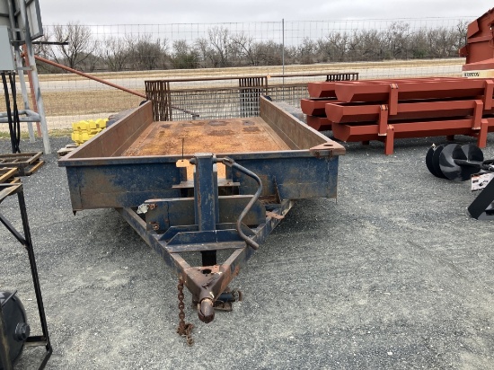 84" x 16ft utility trailer steel floor w/ 7k axles no papers