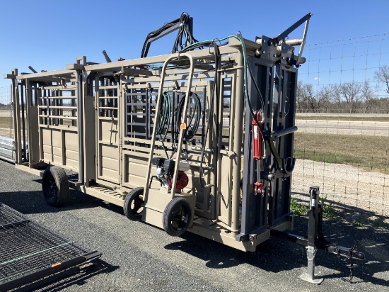 circle T hydrolic squeeze chute w/ alley portable