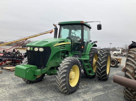 jd 7820 MFWD TRACTOR W/ DUALS 9194 hrs power quad left hand reverse ser # rw7820ro32393