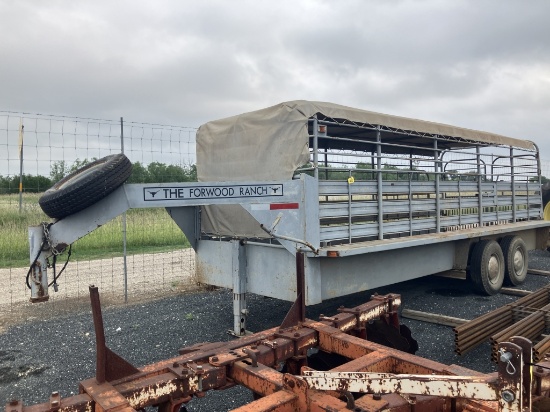 6X20FT REMOVABLE TOP LIVESTOCK TRAILER  NO PAPER CLEAN TRAILER