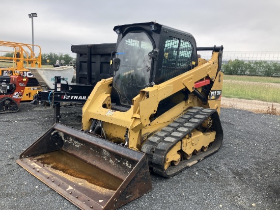 CAT 259 D3 SKIDSTEER 2017YR 2 SPEED HI FLOW 3328HRS SER#CAT0259DVFTL10304RUNS DRIVES COLD AC NICE MA
