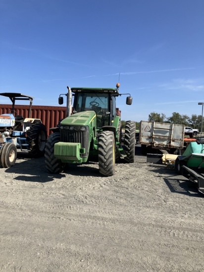 "JD 8270 R TRACTOR IVT TRANS 7,058HRS LOCAL TRACTOR IN FIELD WORKING UNTIL