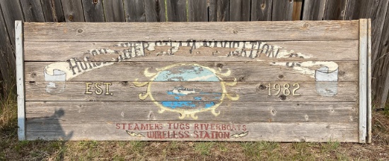 33 X 96 Huron River Steam Navigation Co. Wooden Sign
