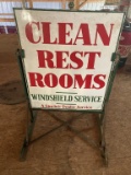 Clean Restrooms - Windshield Service (sinclair) (double Sided)