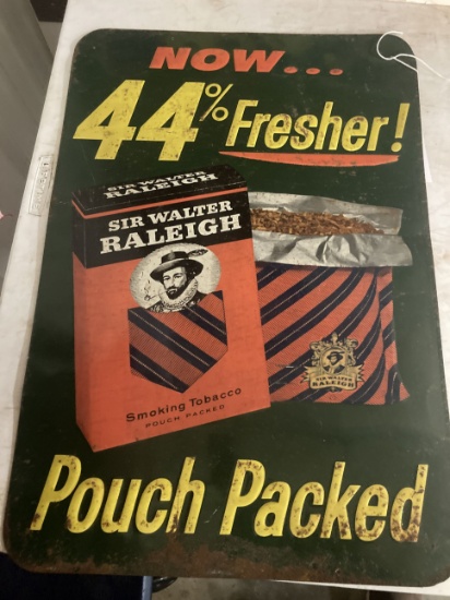Sir Walter Raleigh Pouch Packed Sign