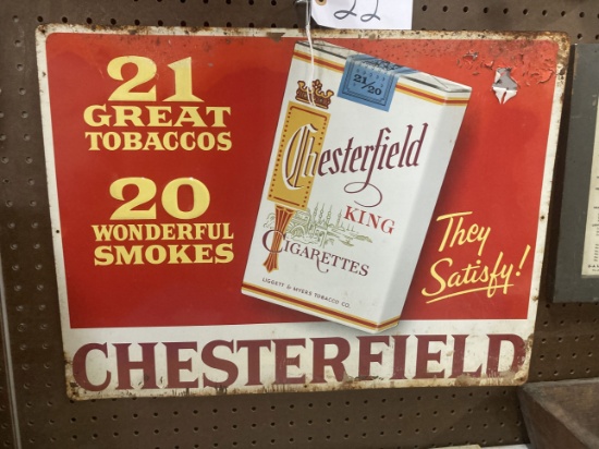 Chesterfield King Cigarettes Sign