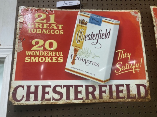 Chesterfield Cigarettes Sign
