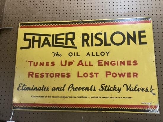 Shaler Rislone Oil Alloy Sign