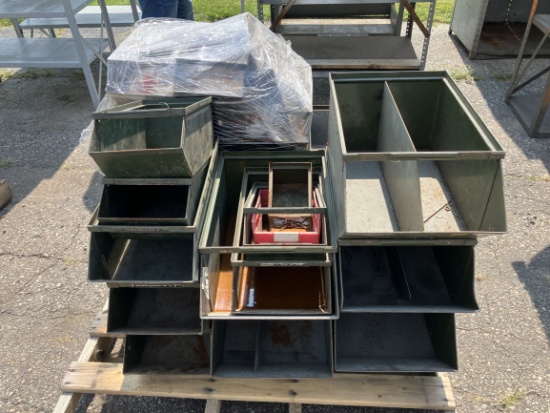 Pallet of Metal Bins