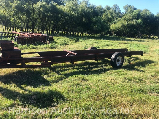 22ft self unloading Round Bale Trailer with a Honda motor