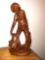 Red Mill Cowboy with Saddle Figure - Western Handcrafted Pecan