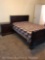 Beautiful Wood sleigh Queen headboard, footboard, bed frame with night stand