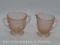 Vintage Pink Dogwood MacBeth Evans Depression Glass Creamer and Sugar Bowl