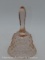 Vintage pink Glass hobnail bell