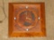 VINTAGE HAND TOOLED LEATHER HORSE WALL QUARTZ WALL CLOCK