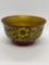 VINTAGE RUSSIAN MADE IN USSR HAND PAINTED LACQUERED WOOD BOWL
