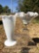 Vintage Antique Milk Glass, Hobnail Vase