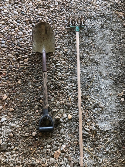 Garden hand cultivator and shovel