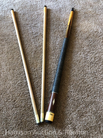 Pool cue case with players pool cue