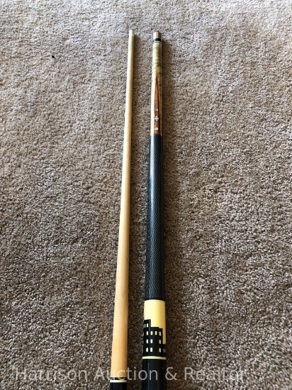 Pearl in lay pool cue