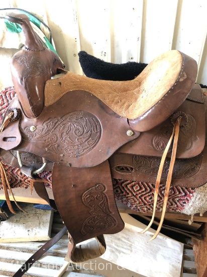16in Hand tooled saddle