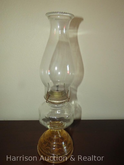 P&A Risdon Eagle Vintage Glass Hurricane Lamp
