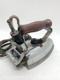 1930s deco GE Hotpoint AC-Matic electric iron w/1931 patent, vintage laundry