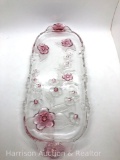 VINTAGE WALTHER GLASS CANAPE/CAKE TRAY