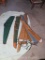 7 ASSORTED SHEATHS, 1 SHOT GUN, 1 RIFLE