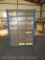 24 PLASTIC BIN ORGANIZER IN METAT FRAME WITH ASSORTED GUN PARTS