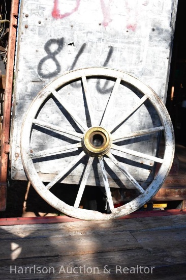 Antique vintage primitive Wooden wagon wheel