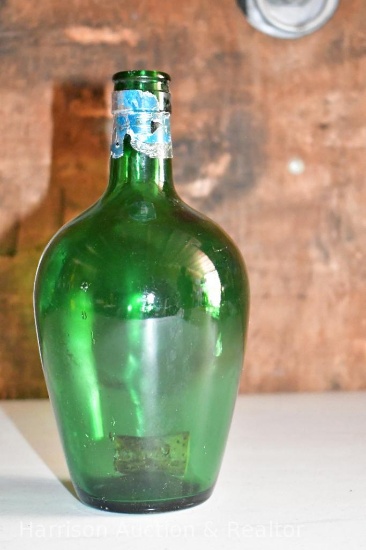 Vintage Carboy Bottle Indiana Wine Bottle.