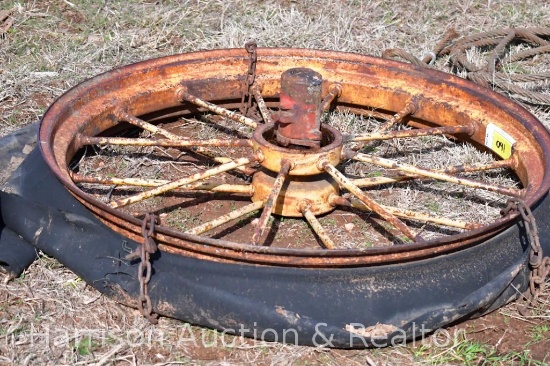 Antique wagon wheel