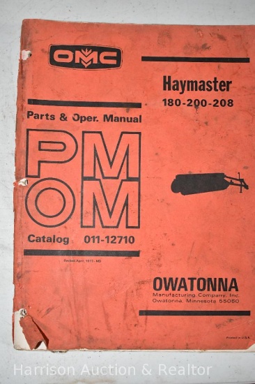 Haymaster Parts and Operators manual