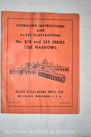 Operating instructions and parts manual