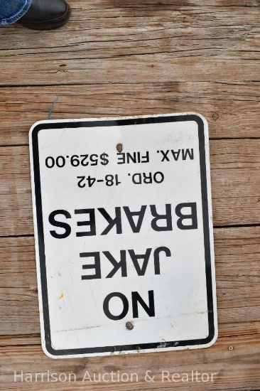 metal road sign