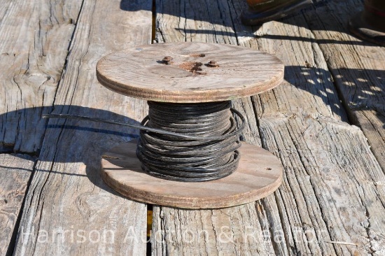 Partial roll of copper wire