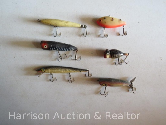 6 Assorted Vintage fishing lures