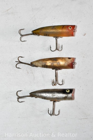 3 Heddon Chugger Spook fishing Lures