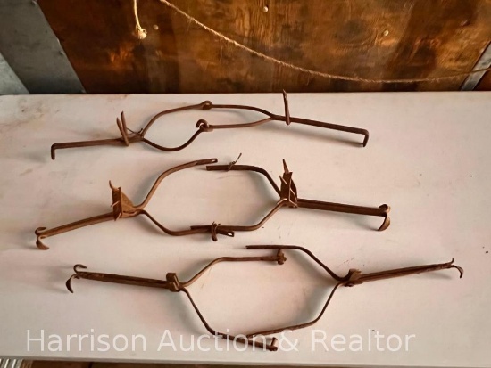 Set of 3 Vintage Iron Cow Poke, Neck Yoke