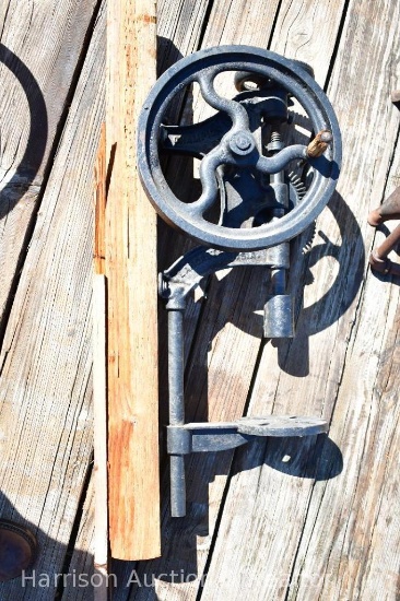 antique Vintage Primitive Champion Blower and Forge Cast Iron Drill Press