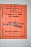 Operating instructions and parts manual