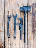Assortment of wrenches and tools