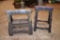 Two plastic foldable sawhorses