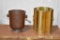 Two metal planters