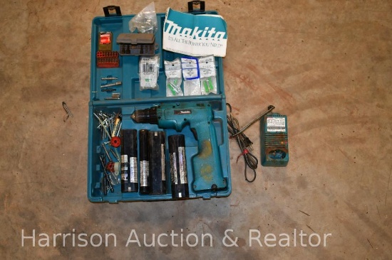 Makita 6011D Cordless Drill in Case with 4 Batteries