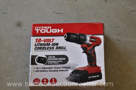 Hyper tough 3/8in 18 V lithium ion cordless drill