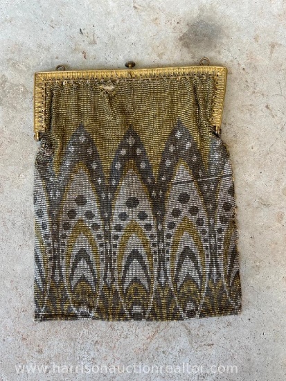 Late 1800s French Cut Steel Beaded Purse