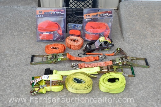 Assortment of Ratchet Straps and Tie Downs